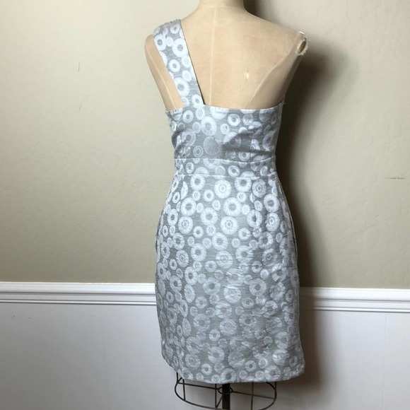 NWT Anthropologie one shoulder brocade dress SZ 6 - Picture 4 of 7